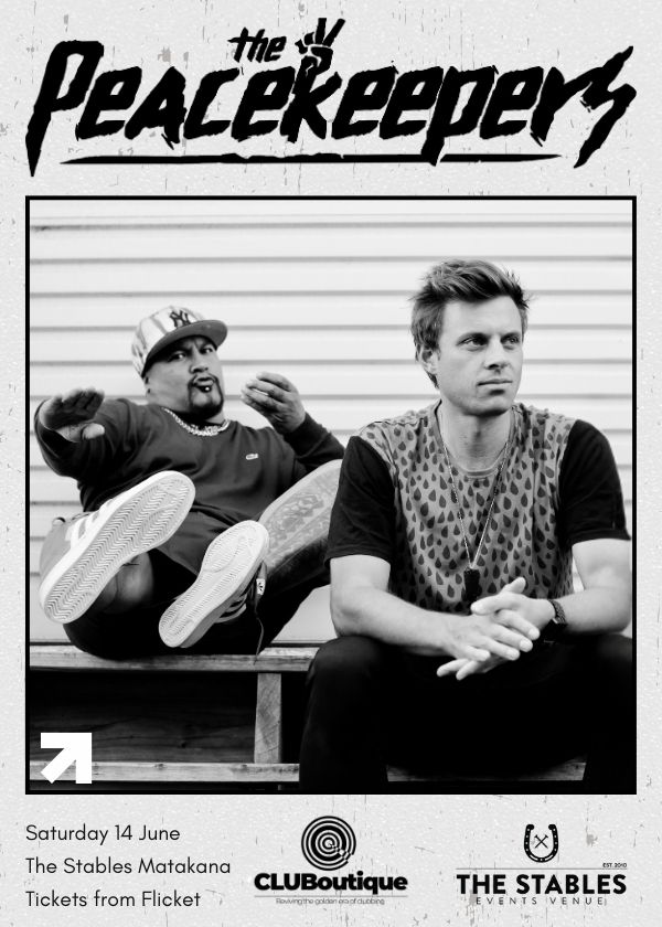 Flyer for CLUBBOUTIQUE PRESENTS: THE PEACEKEEPERS