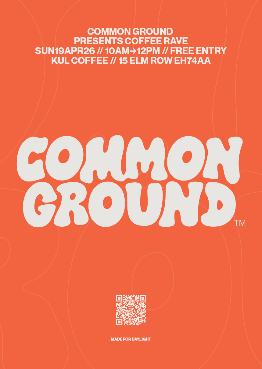 Flyer for Common Ground presents Coffee Rave