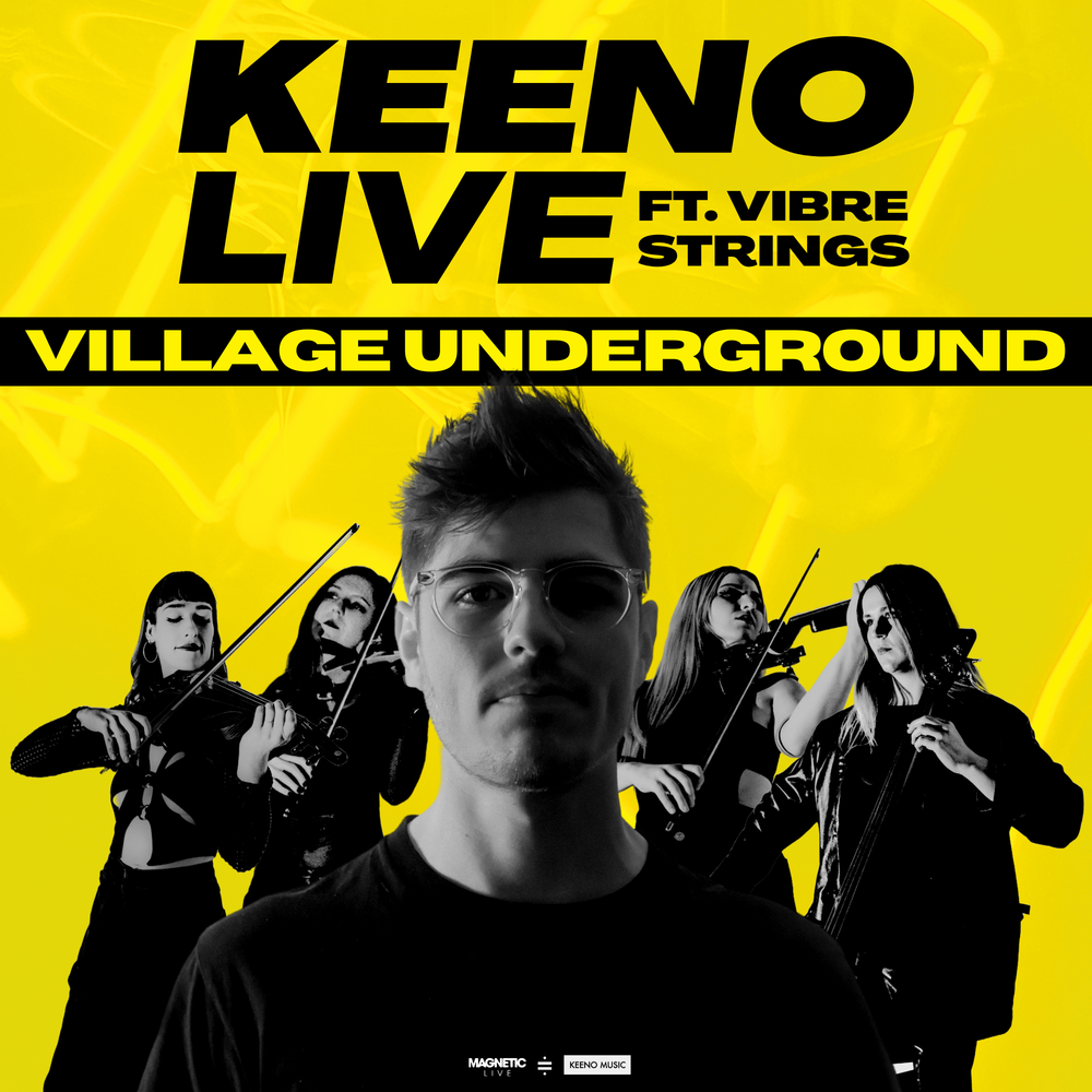 Flyer for Keeno LIVE ft Vibre Strings