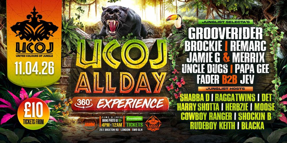 Flyer for UCOJ ALL DAY the 360 experience