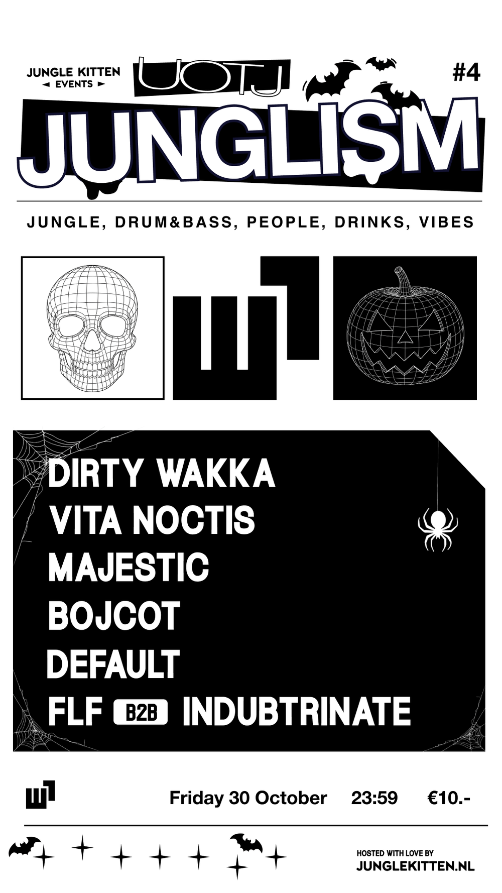 Flyer for UOTJ: Junglism 4: HALLOWEEN EDITION