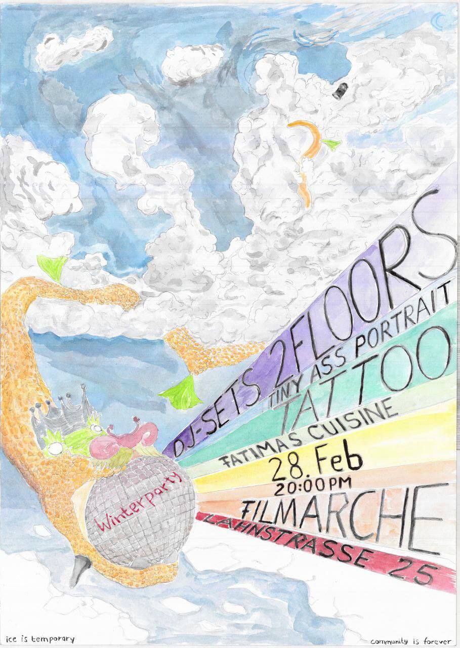 Flyer for Filmarche winter party