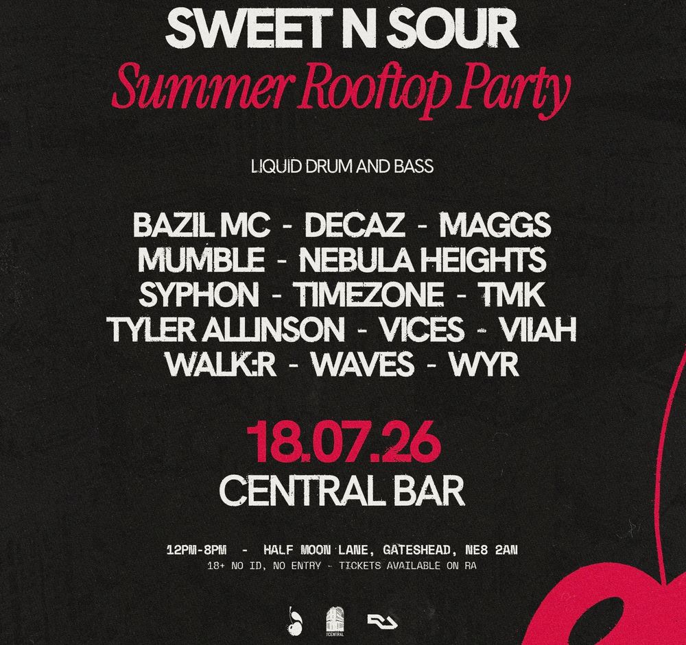 Flyer for SWEET N SOUR: SUMMER ROOFTOP PARTY 2.0 w/ WALK:R, VIIAH + MORE