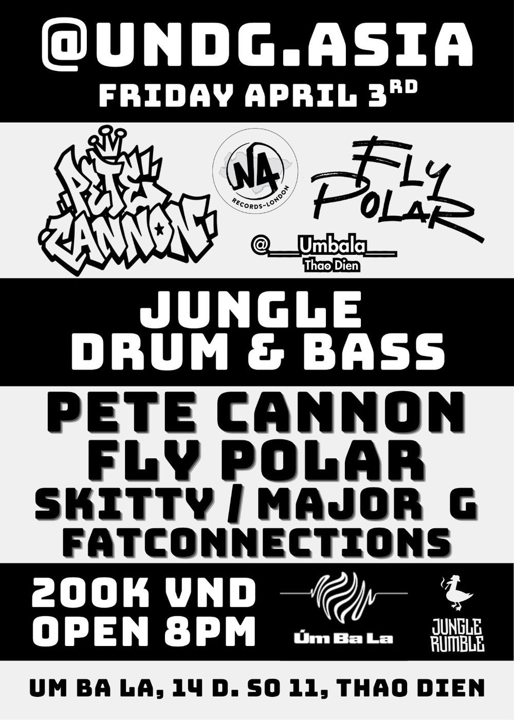 Flyer for UNDG.ASIA: Pete Cannon at Úm Ba La