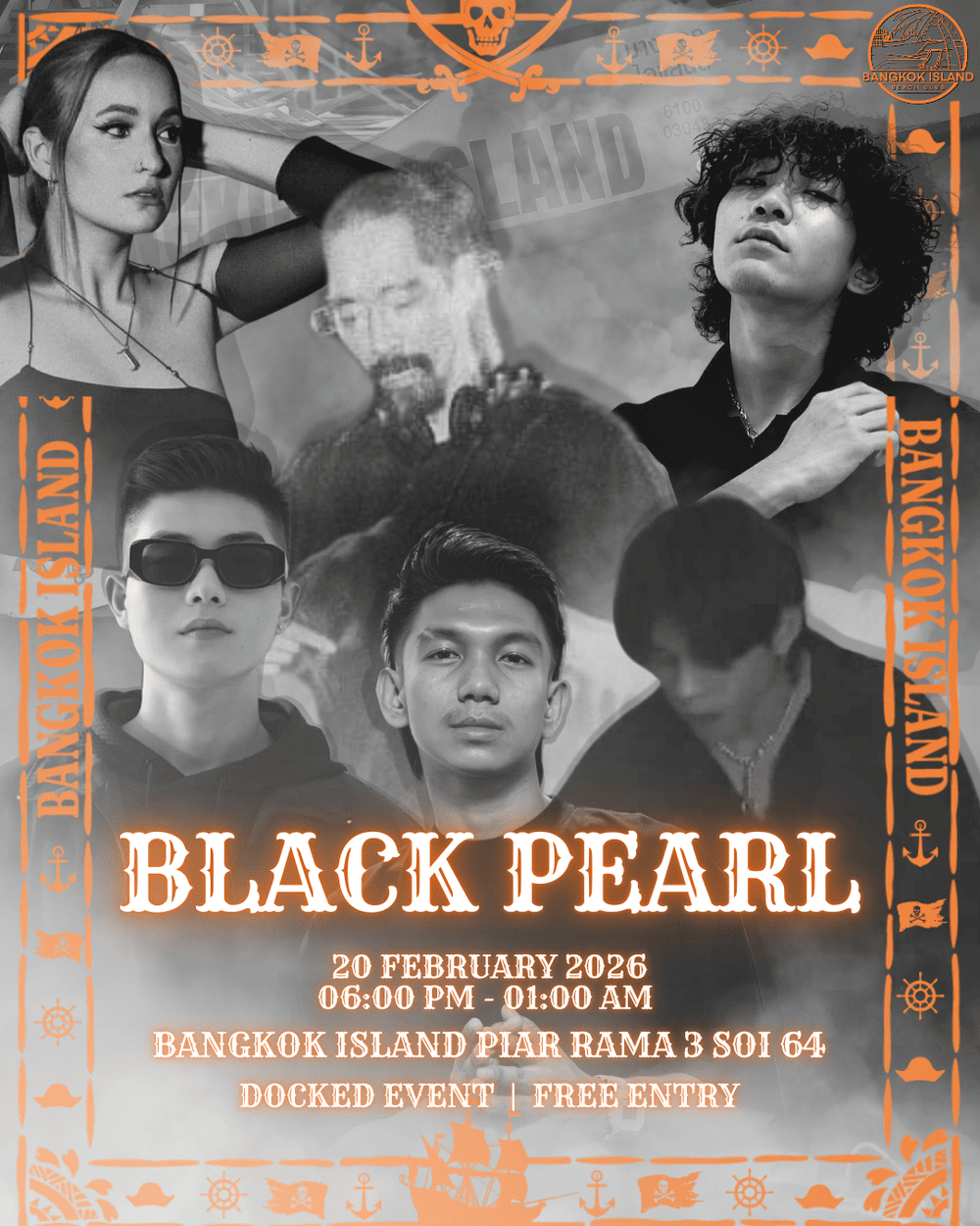 Flyer for BLACKPEARL ( House, UK Garage, UK Dubstep, Drum & Bass )