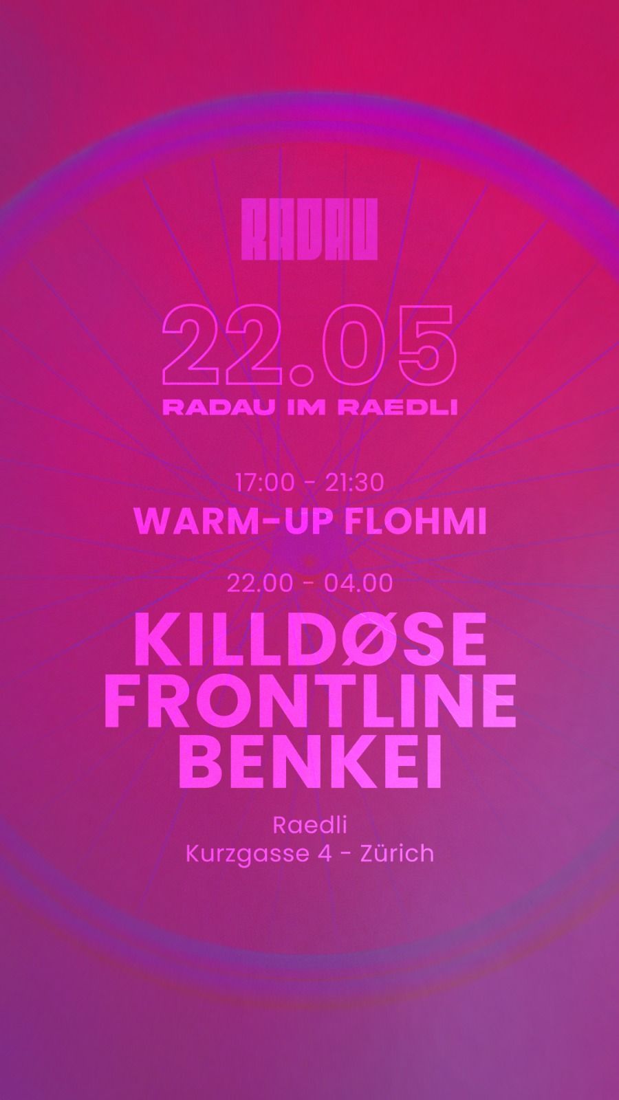 Flyer for Radau im Raedli
