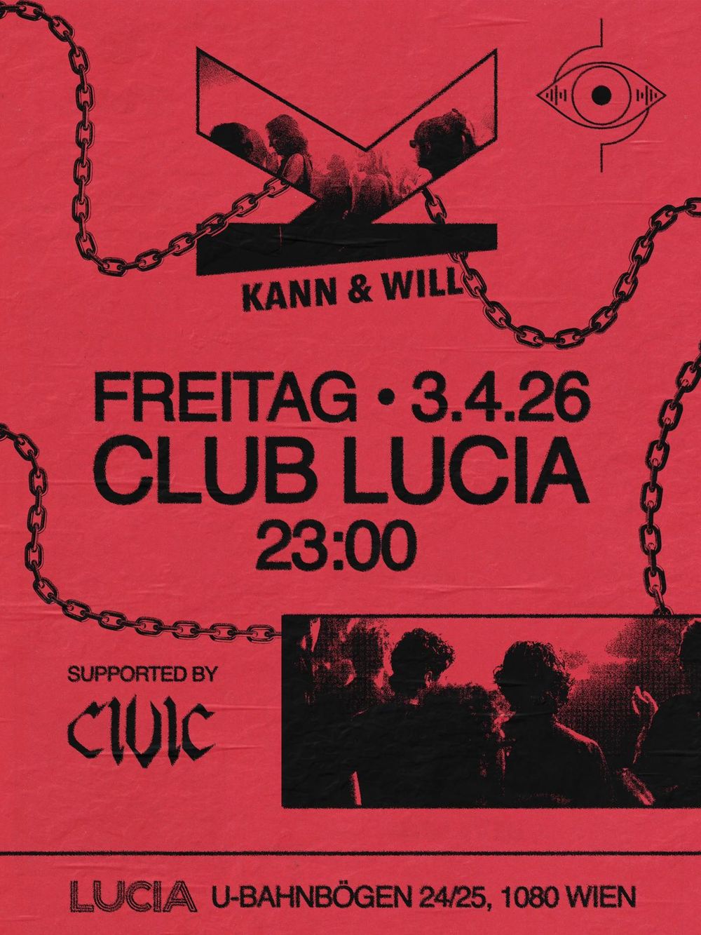 Flyer for Kann&Will - DnB x HardTechno - feat. CiviC