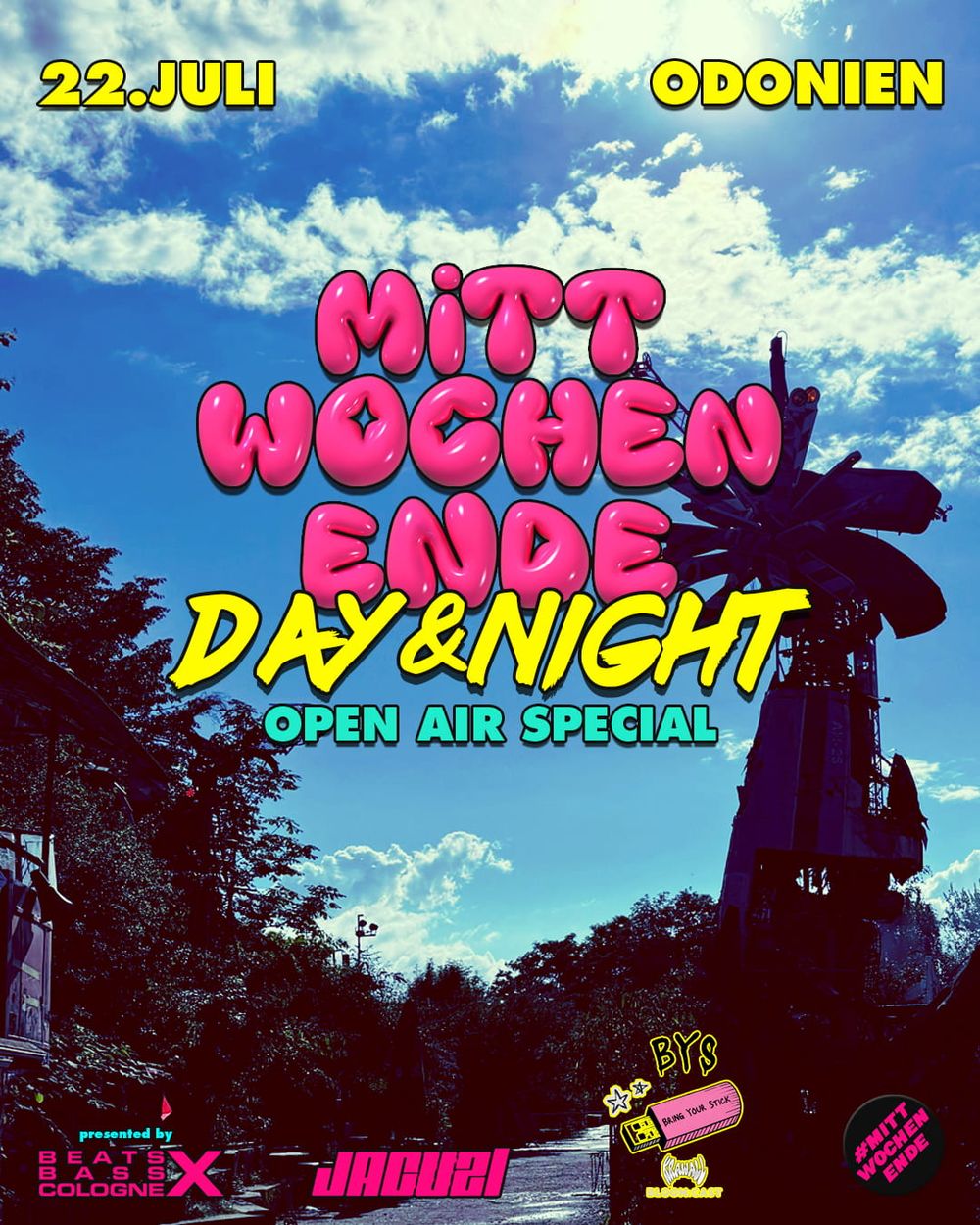 Flyer for #MITTWOCHENENDE Day & Night Special