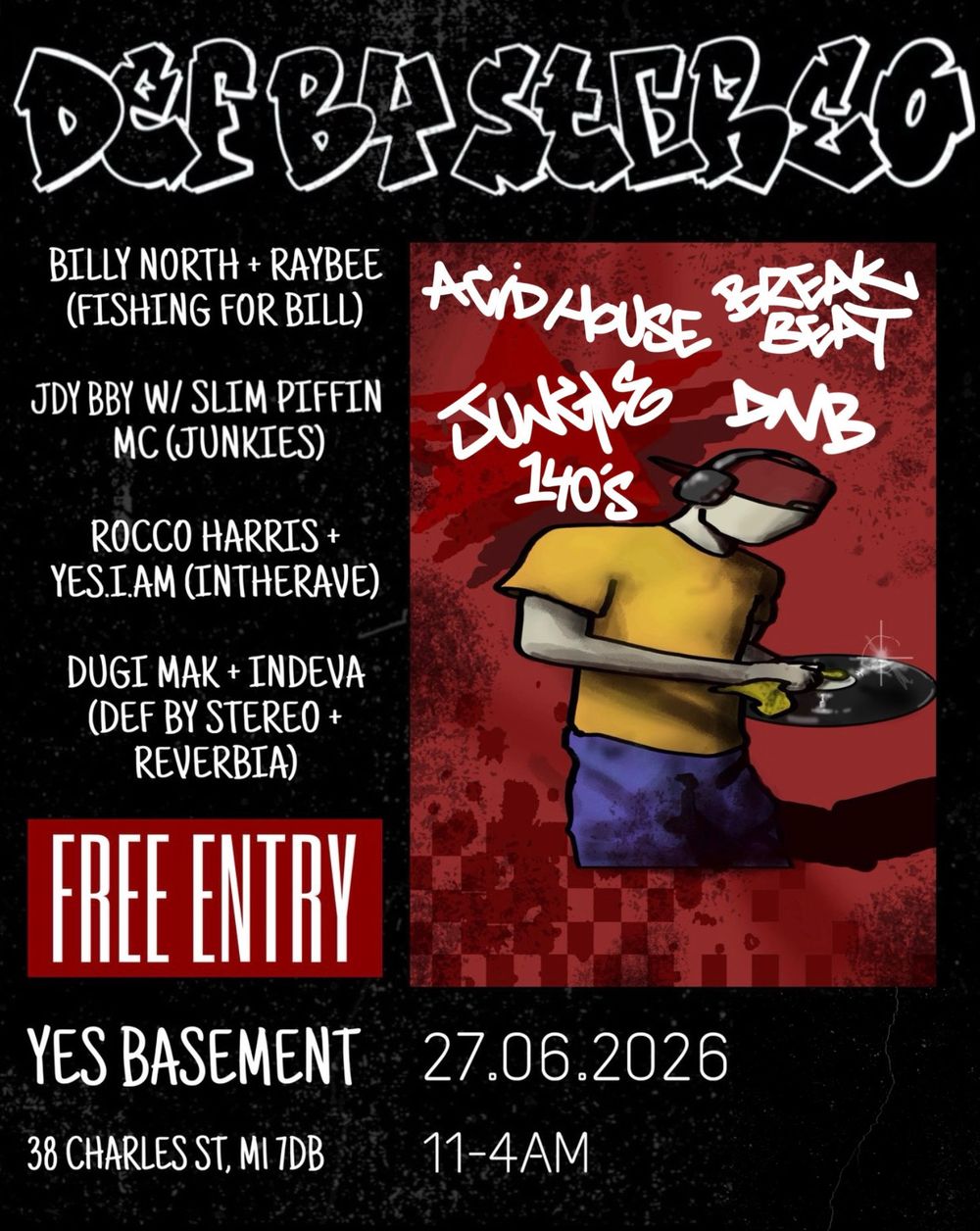 Flyer for DEF BY STEREO PRESENTS: OFFICIAL World Cup After Party
