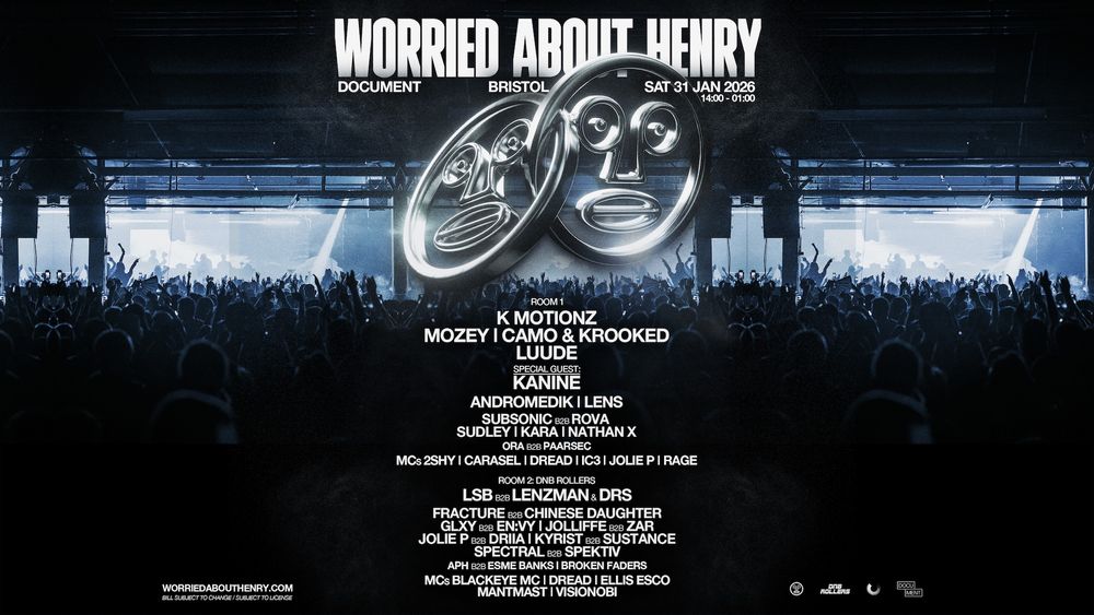 Flyer for WAH Bristol - K Motionz, Mozey, Camo & Krooked