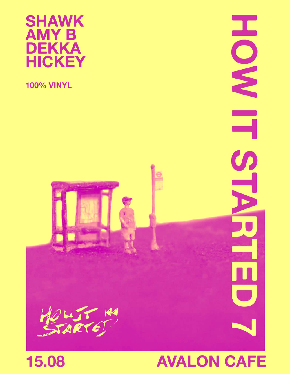 Flyer for How It Started 7: 100% VINYL - Drum & Bass + Jungle