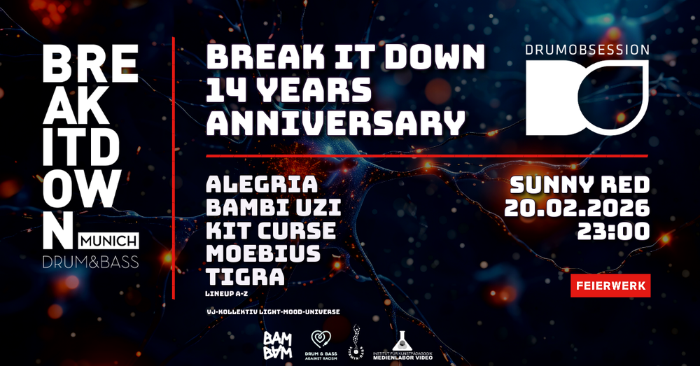 Flyer for Break it Down 14 Years Anniversary