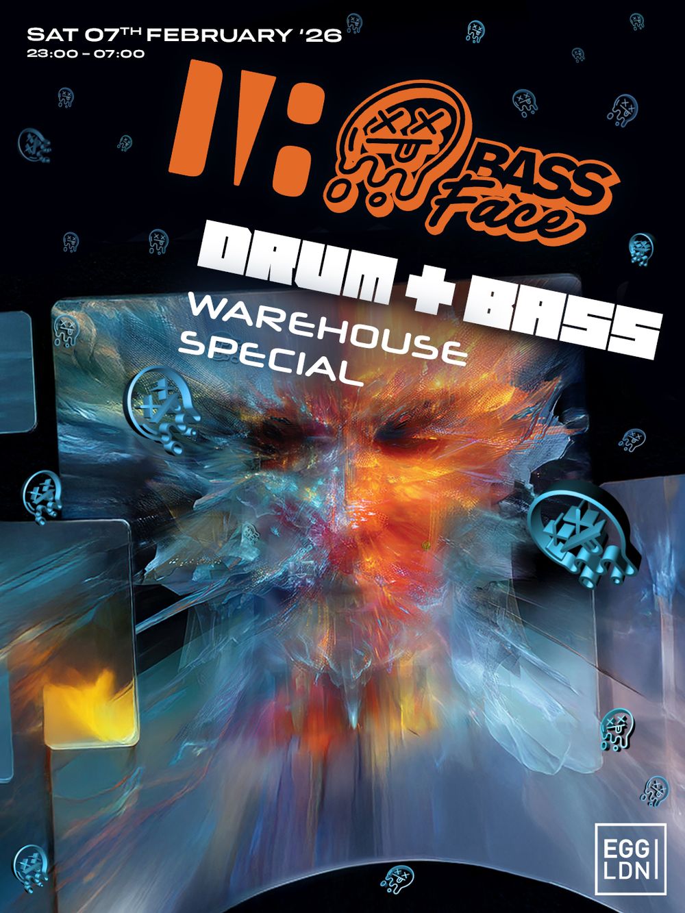 Flyer for Egg X Bass Face - DnB, Bassline, House & UKG