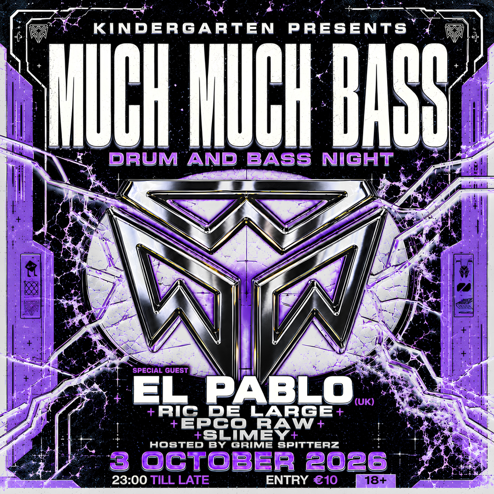 Flyer for Much Much Bass pres. El Pablo