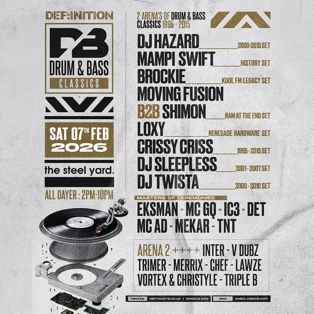 Flyer for Drum and Bass Classics - London All Dayer