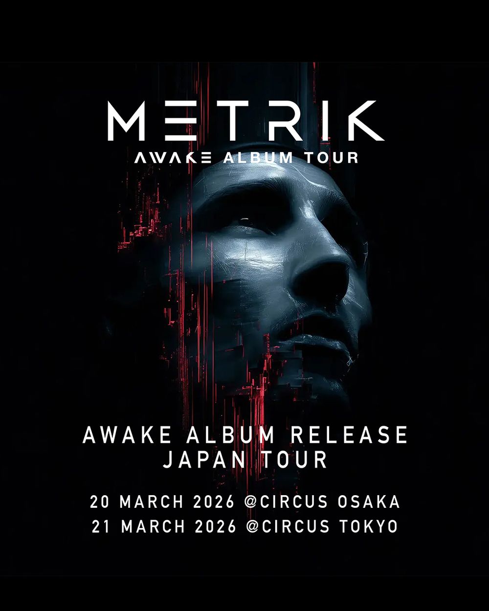 Flyer for Metrik 'AWAKE' ALBUM RELEASE JAPAN TOUR