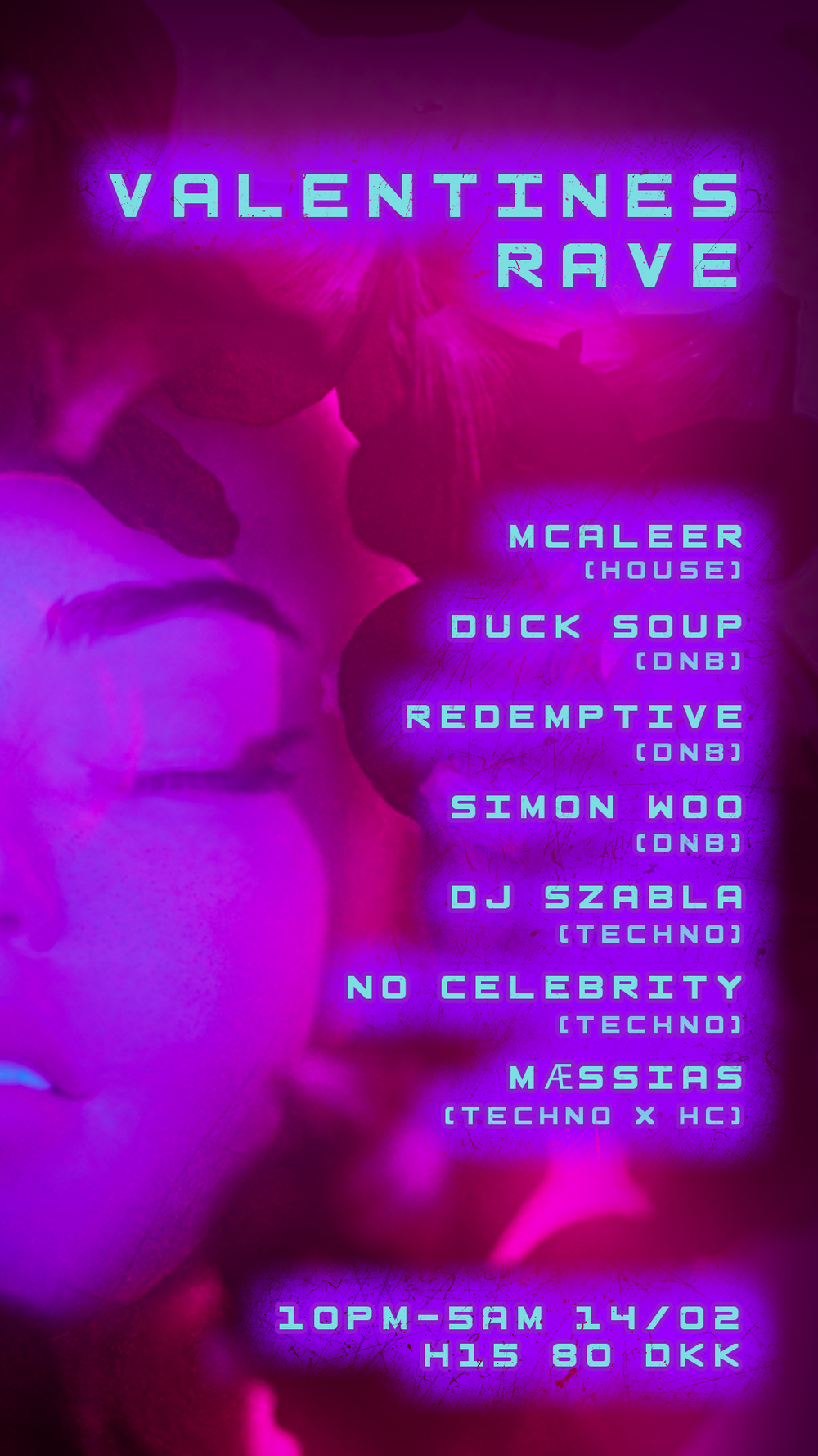Flyer for Valentine's Rave
