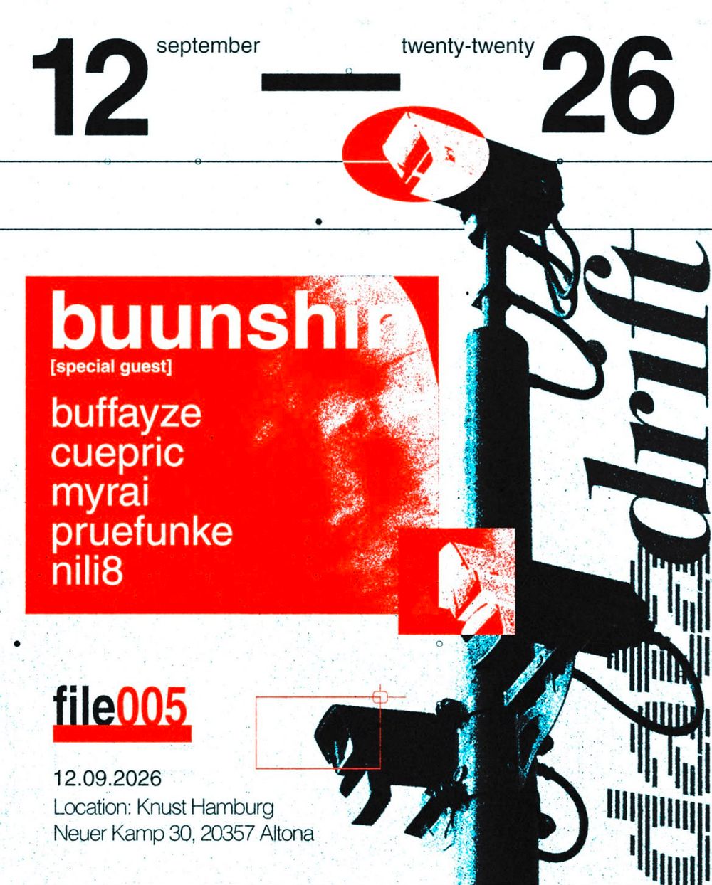 Flyer for Datadrift FILE005: with Buunshin