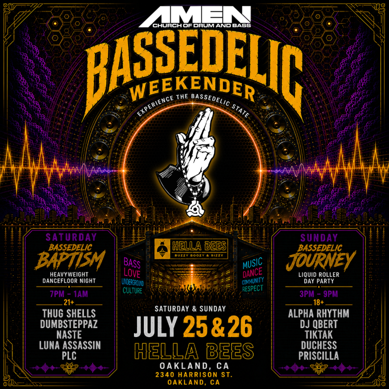 Flyer for BASSEDELIC WEEKENDER