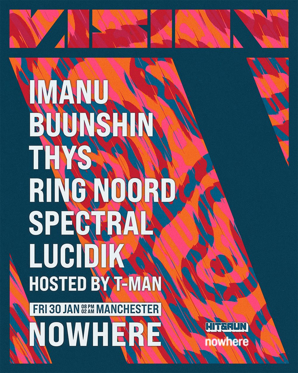 Flyer for Hit & Run presents 20 Years Of VISION