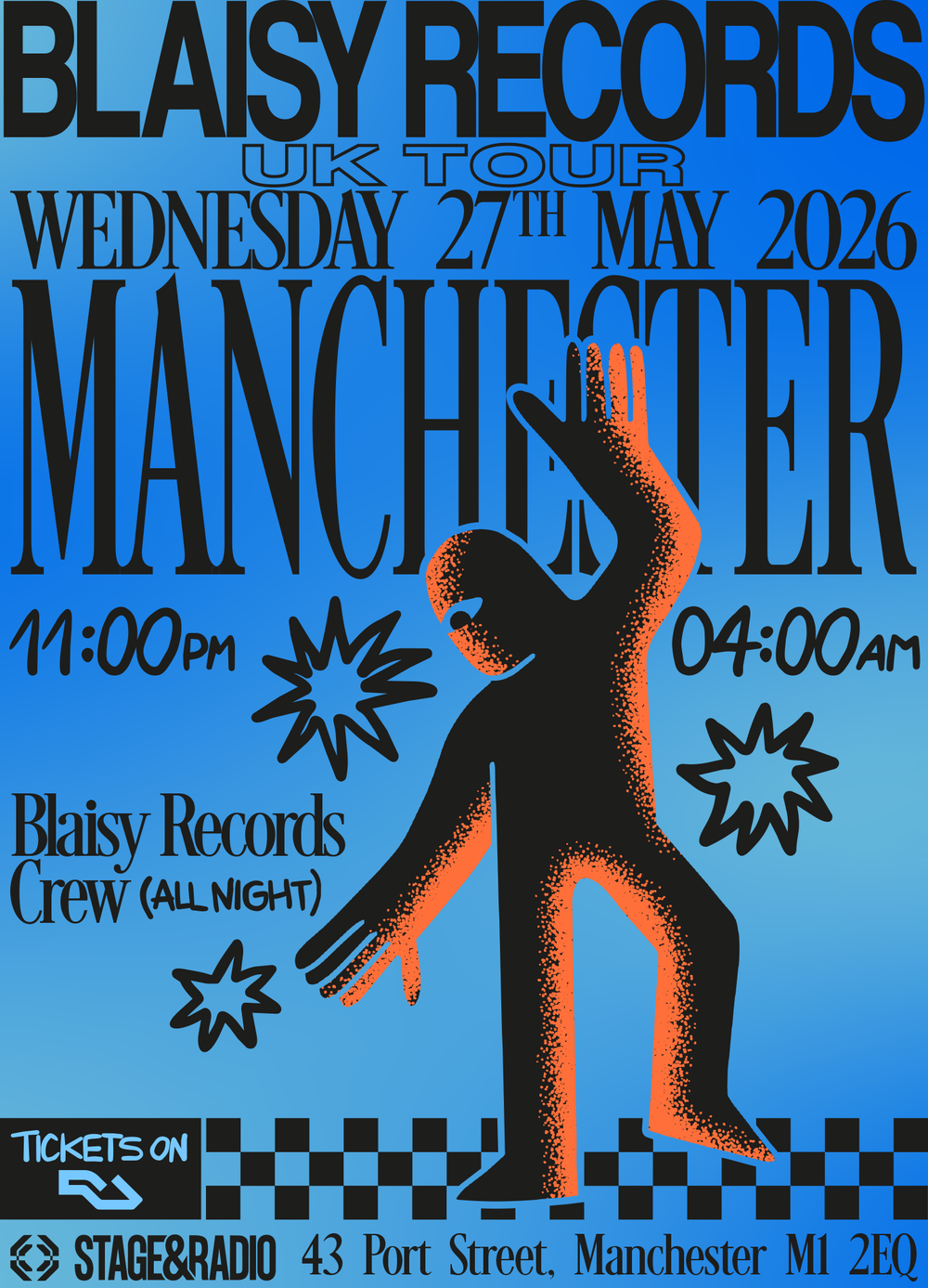 Flyer for Blaisy Records UK Tour
