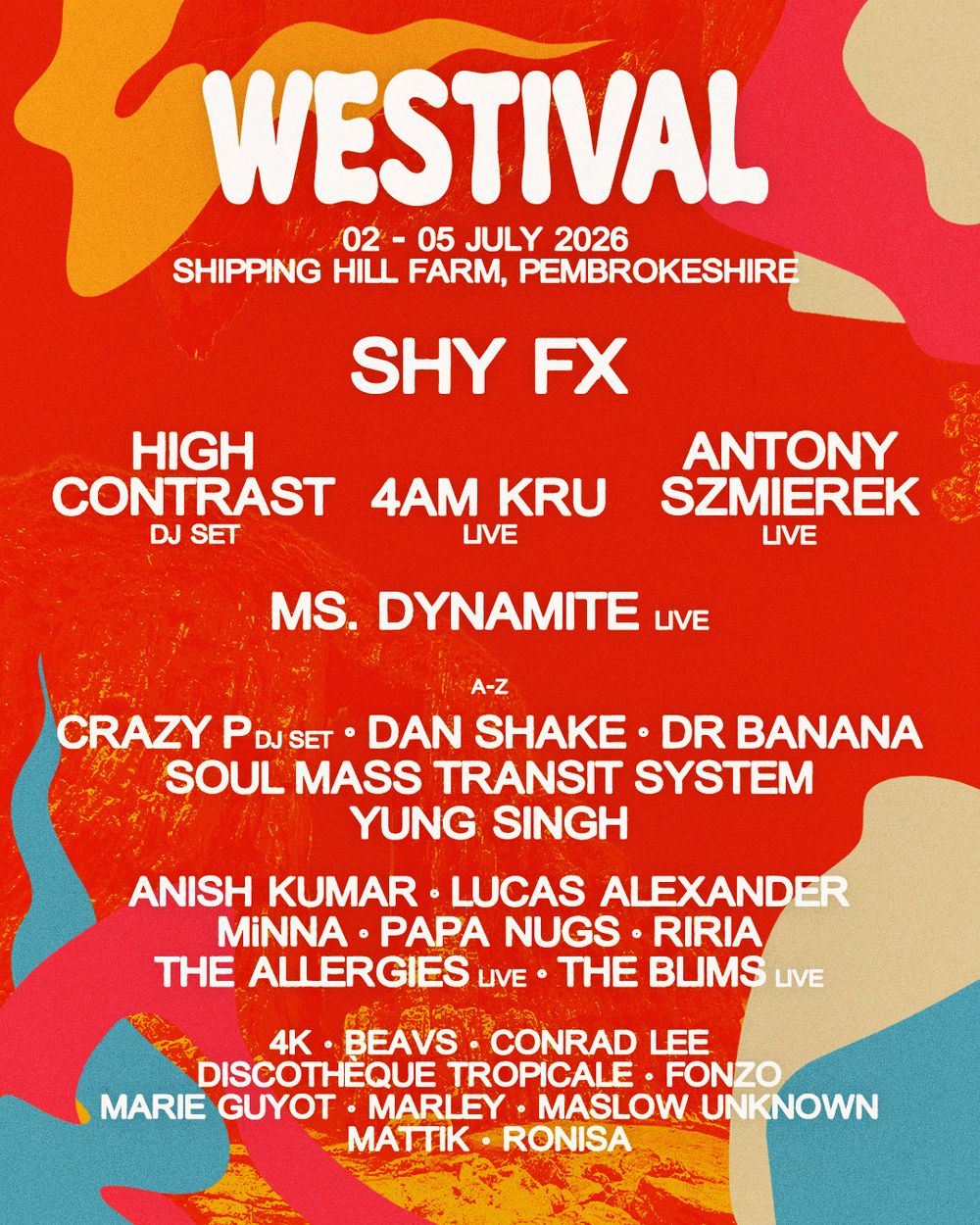 Flyer for Westival 2026