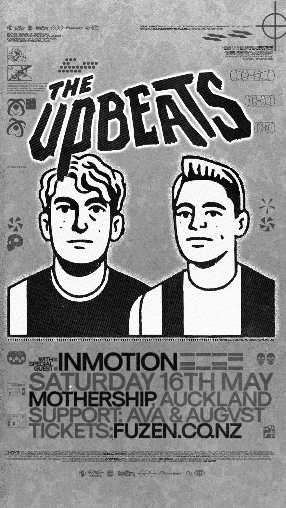 Flyer for The Upbeats With Special Guest Inmotion