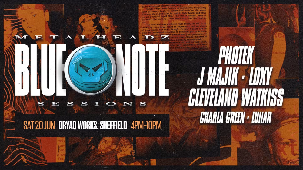 Flyer for Metalheadz | Sheffield Outdoor: PHOTEK, J MAJIK, LOXY