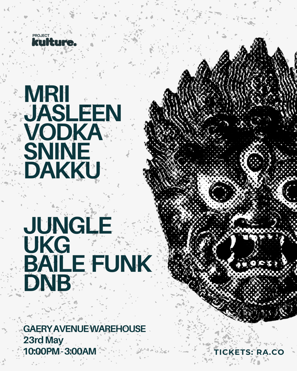 Flyer for Project Kulture: Southasian Underground Rave