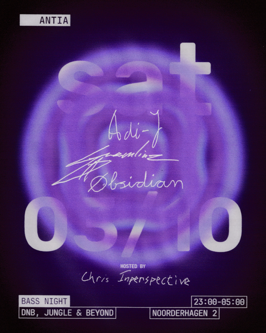 Flyer for ANTIA BASS NIGHT