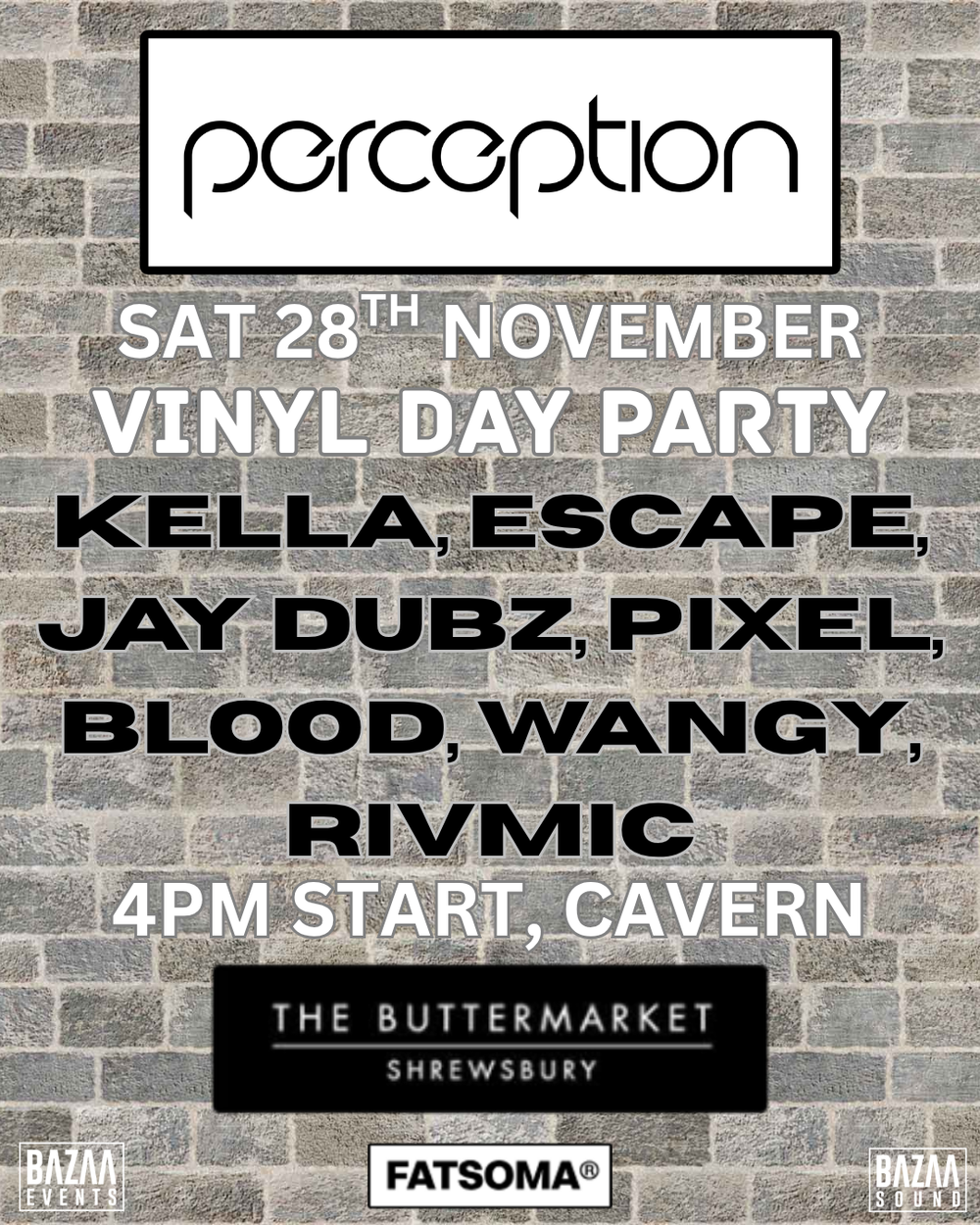 Flyer for Perception Vinyl DNB Classics Day Party