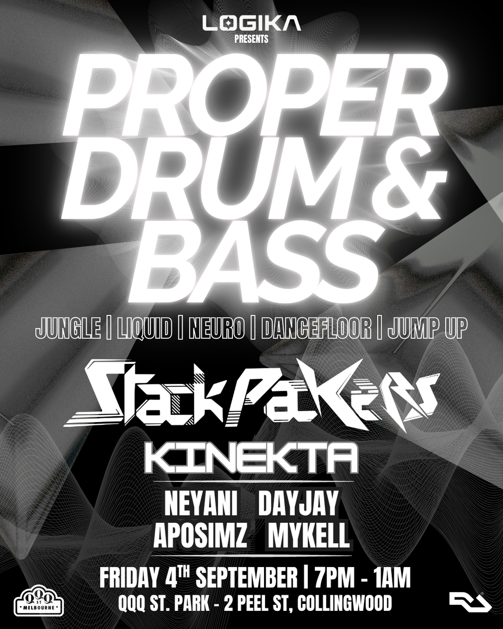Flyer for PROPER DRUM & BASS