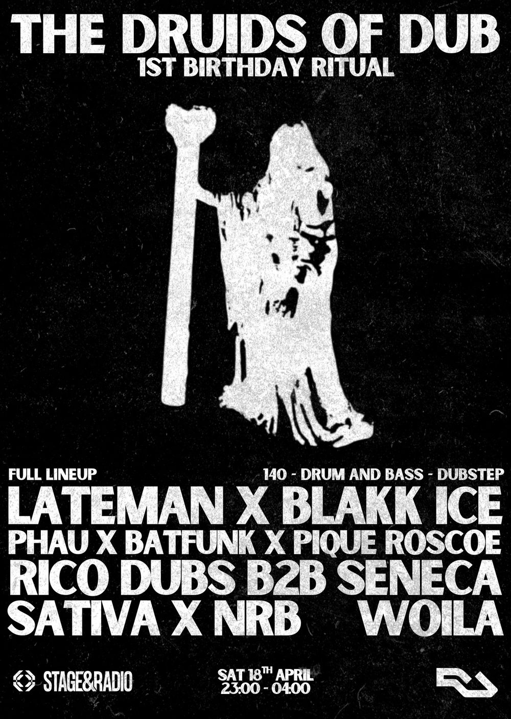 Flyer for The Druids of Dub: 1st Birthday Ritual