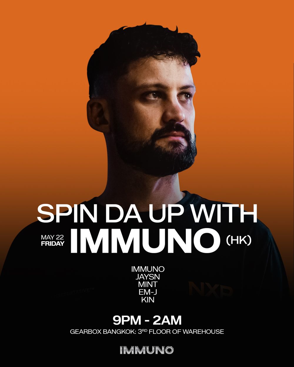 Flyer for Spin Da Up with Immuno (HK)