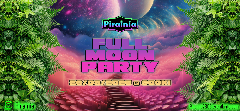 Flyer for Pirainia Full Moon Party