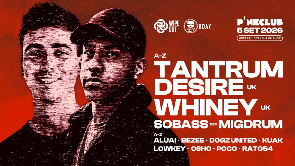 Flyer for WIPEOUT x SOBASS BDAY at PINK CLUB