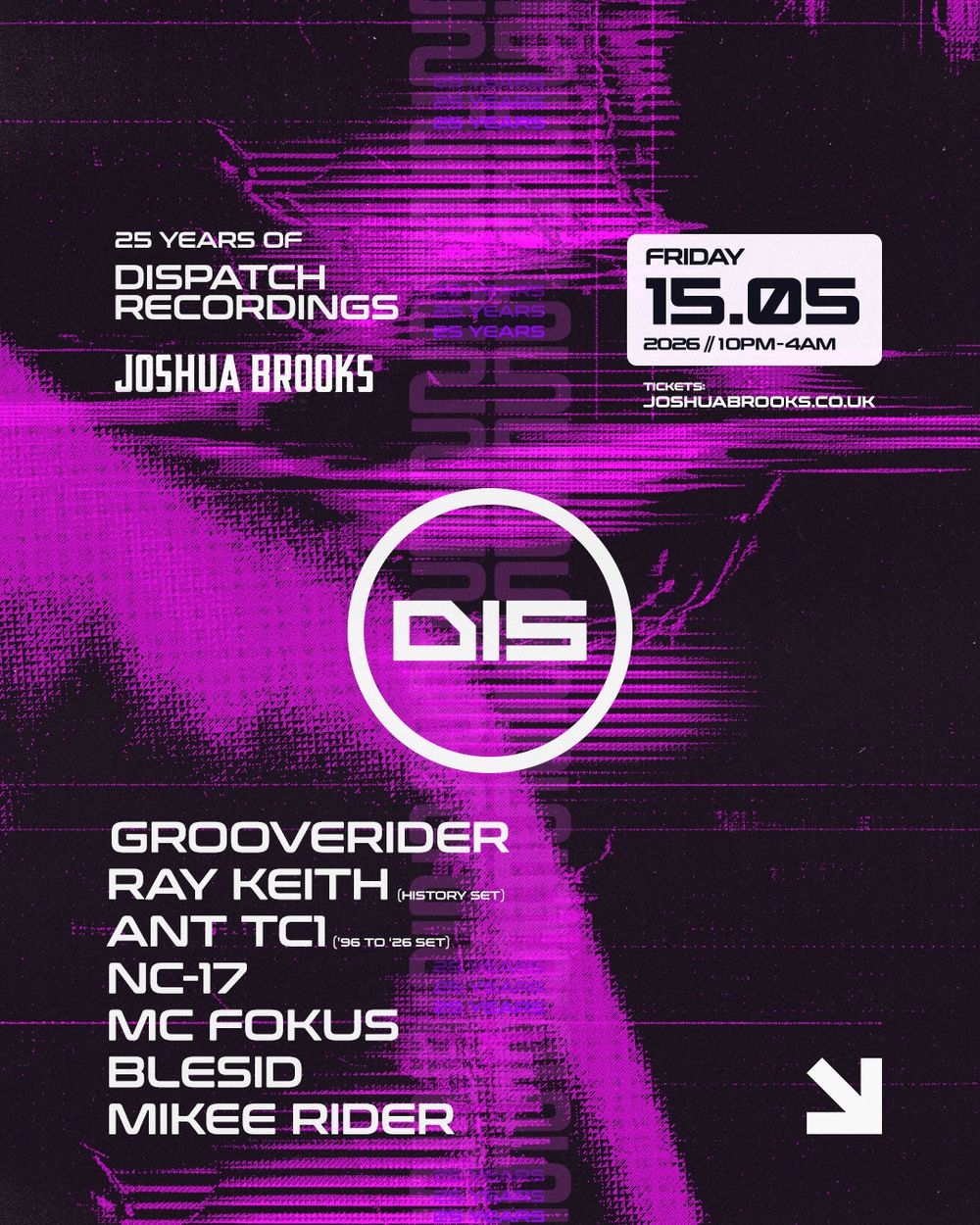 Flyer for 25 Years of Dispatch Recordings