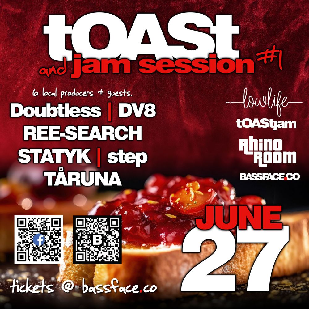 Flyer for tOASt and jam session #1