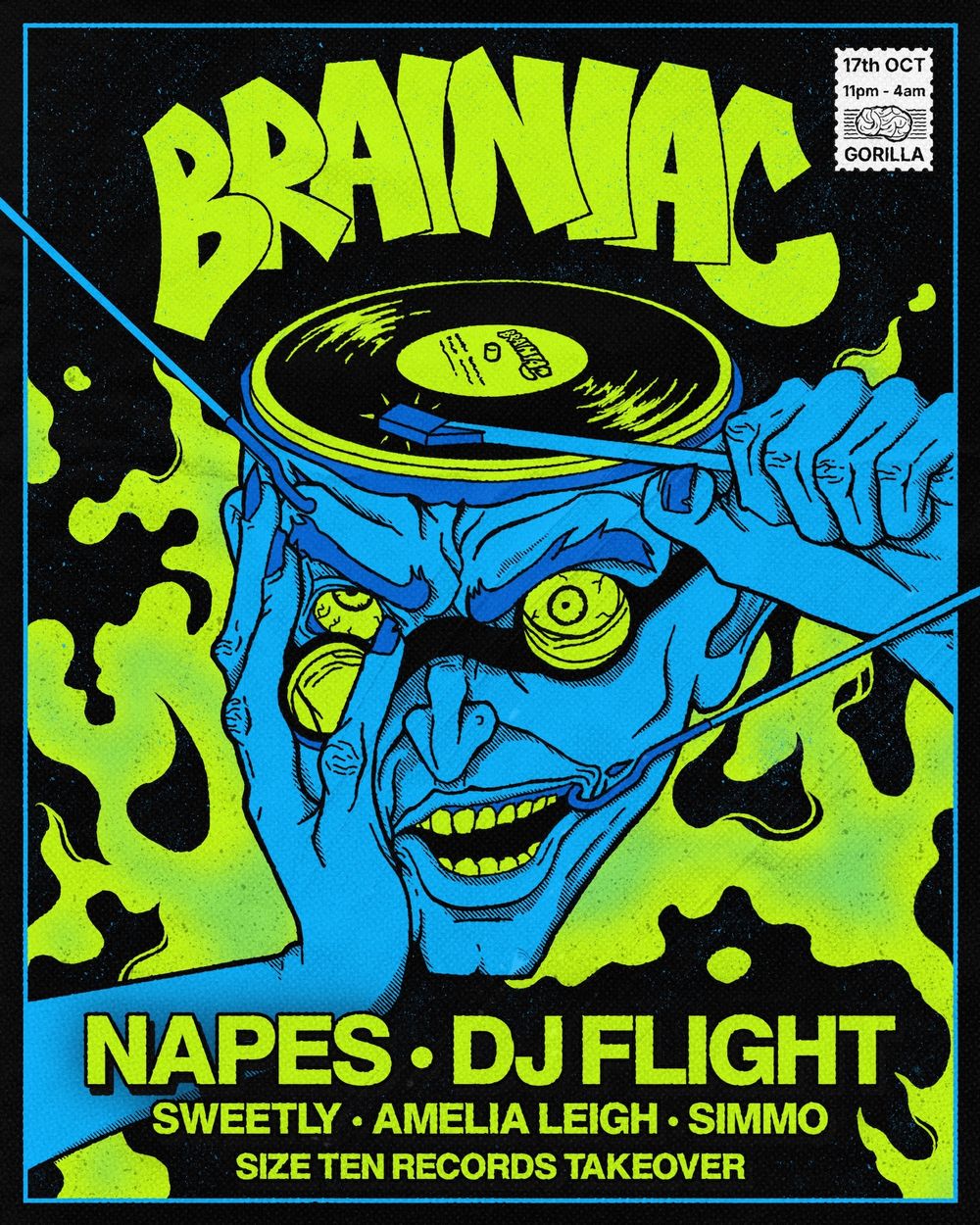 Flyer for Brainiac presents: Napes & DJ Flight