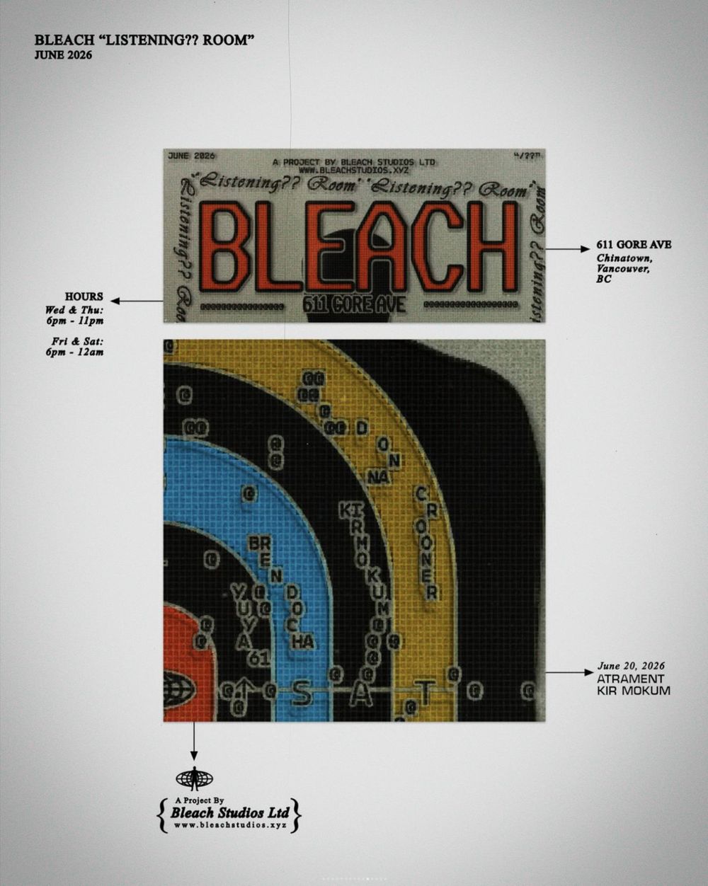 Flyer for Atrament / Kir Mokum at Bleach