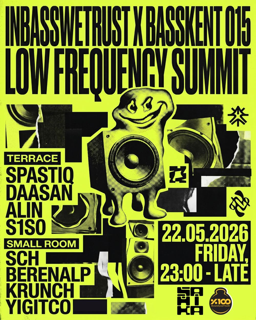 Flyer for IN BASS WE TRUST X BASSKENT - LOW FREQUENCY SUMMIT 015