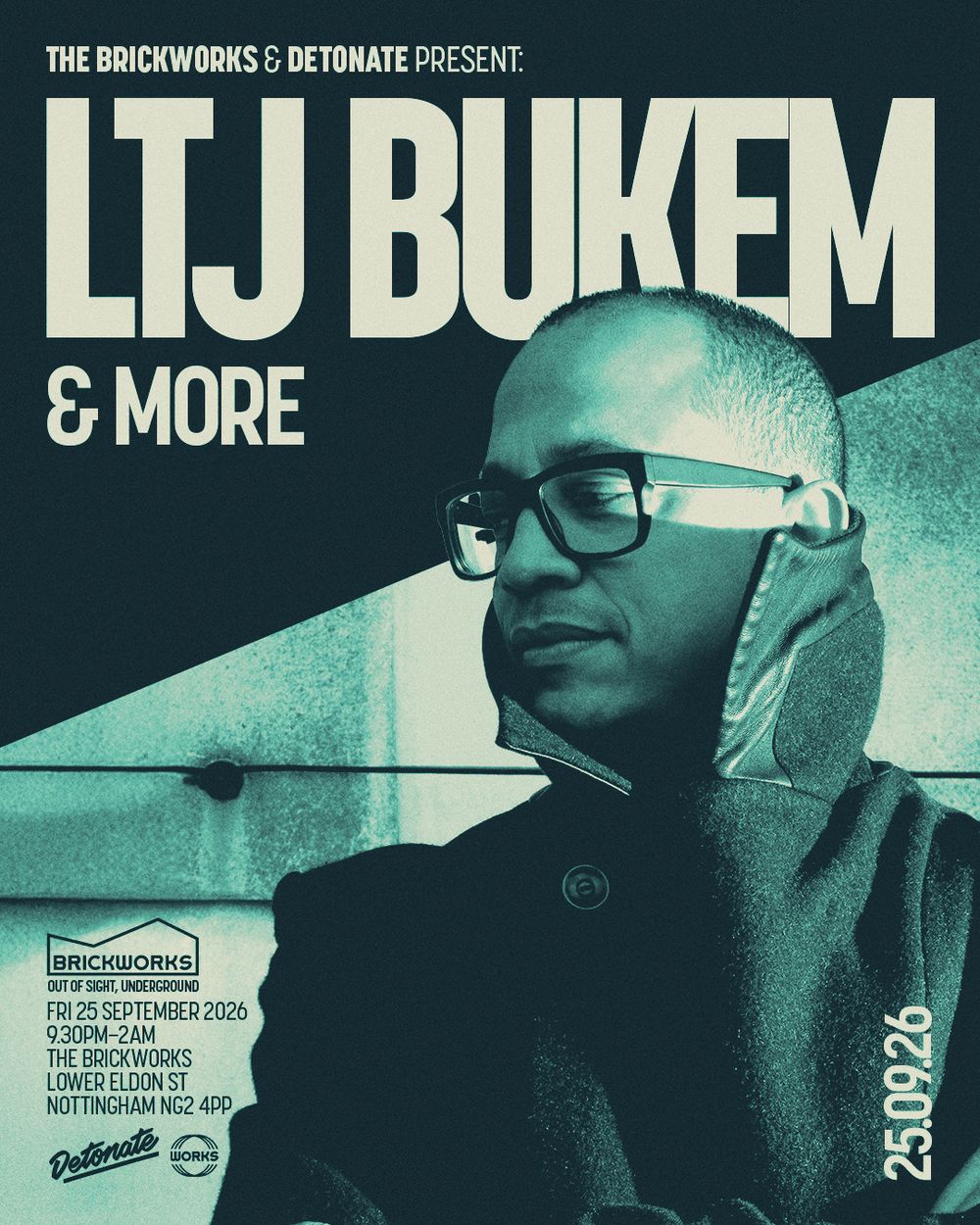 Flyer for The Brickworks: LTJ Bukem