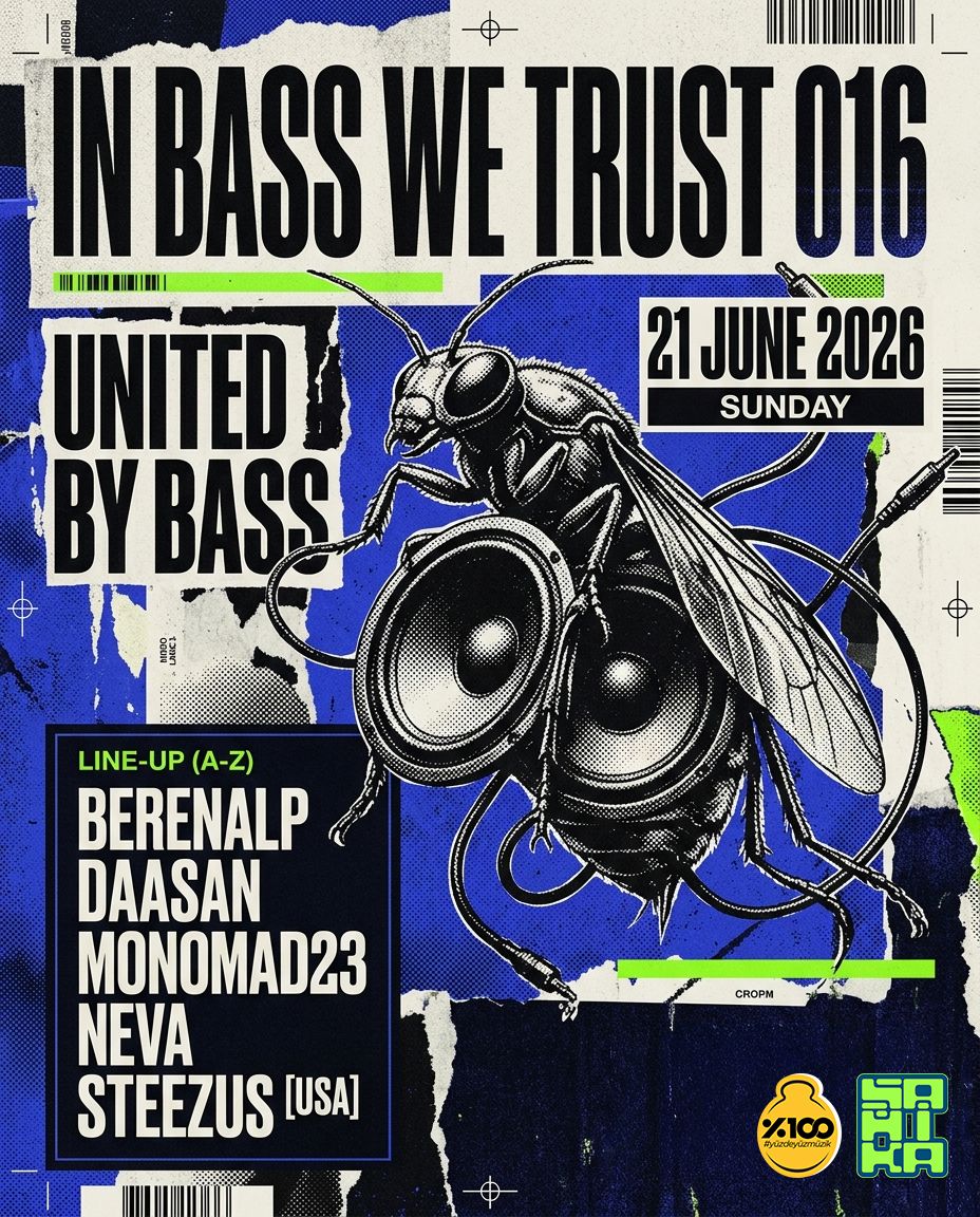 Flyer for IN BASS WE TRUST 016: United By Bass