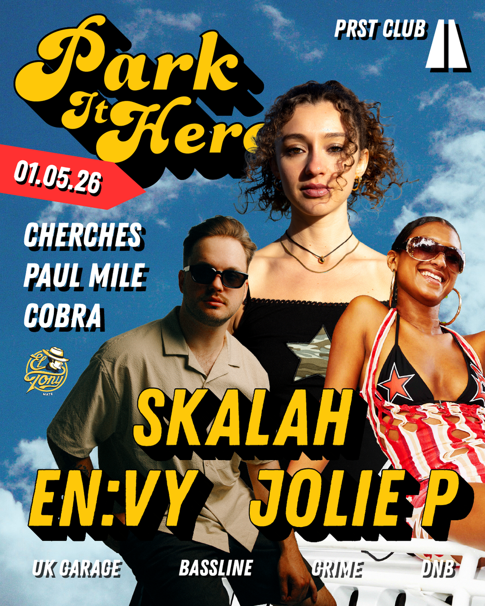Flyer for SKALAH & JOLIE P & EN:VY at PARK IT HERE - UK GARAGE / BASSLINE / GRIME / DNB