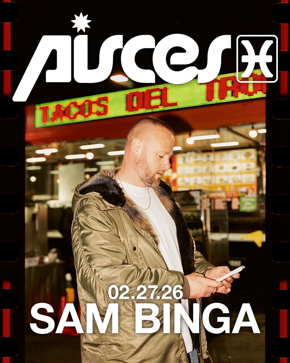 Flyer for Sam Binga