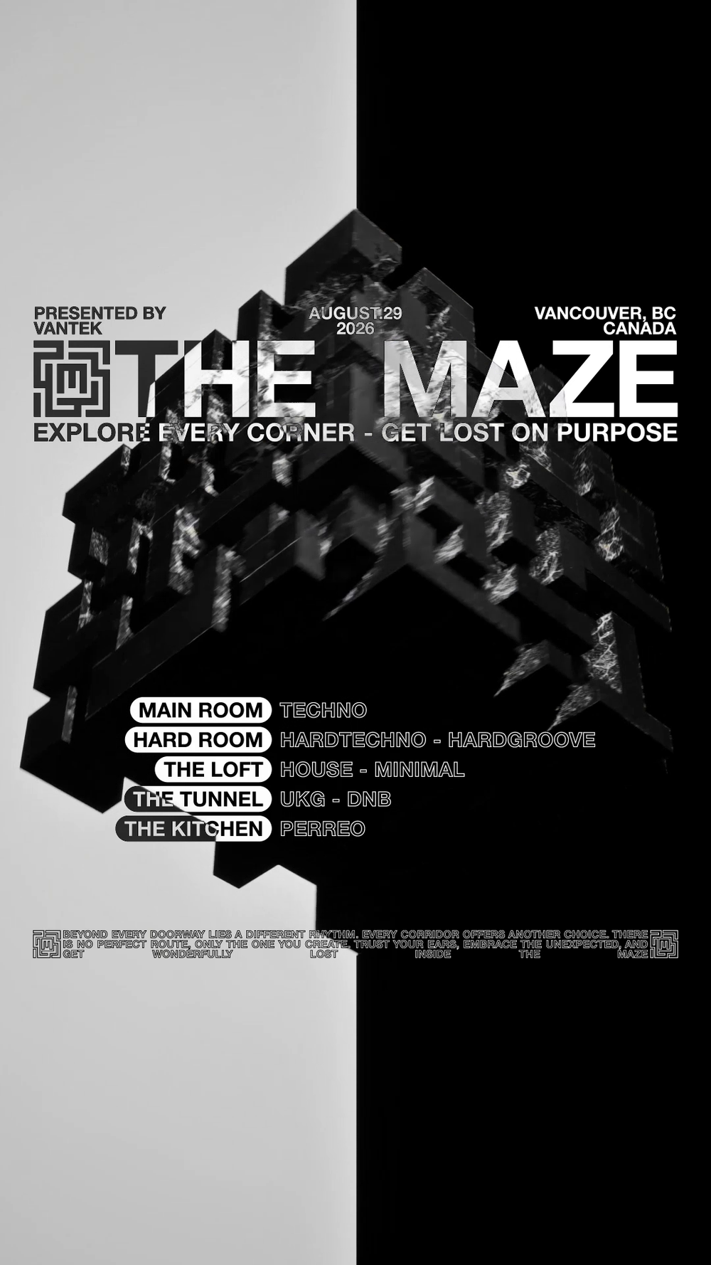 Flyer for ▀▄▀▄THE MAZE ▄▀▄▀