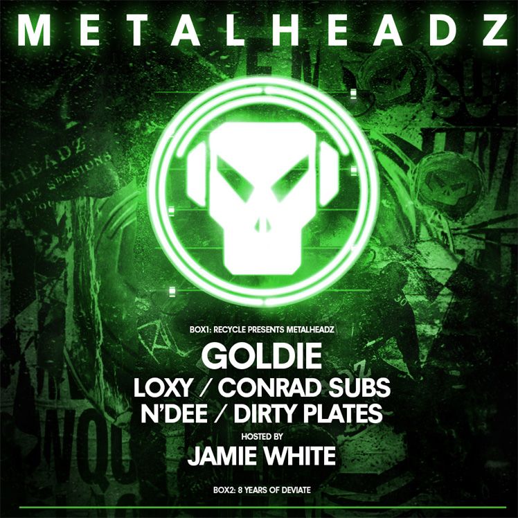 Flyer for Recycle: METALHEADZ Berlin feat. Goldie