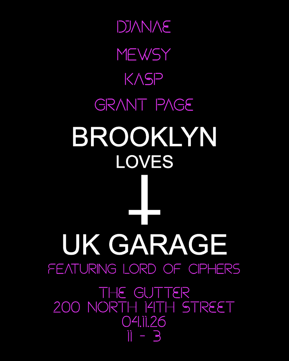 Flyer for BK Loves UKG Monthly Party
