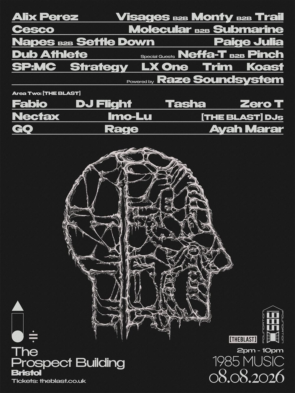 Flyer for 1985 Music Summer Day Party Bristol