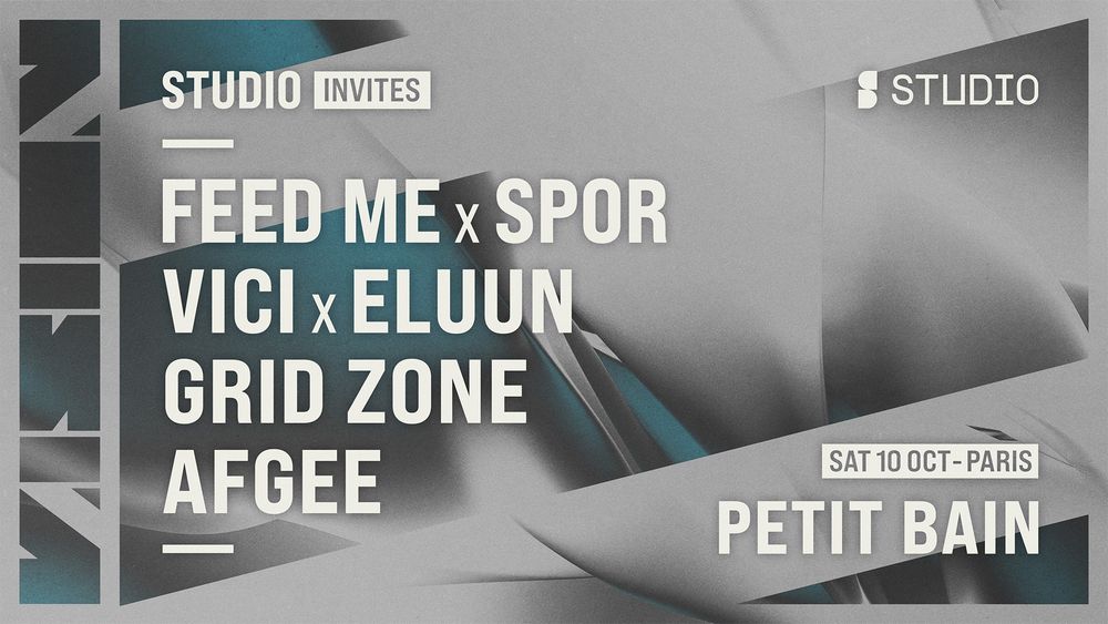 Flyer for STUDIO Invites VISION: Feed Me x Spor, Vici x Eluun,
